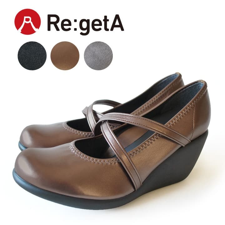 Re:getA リゲッタ レディース クロスベルトハイウェッジパンプス | パンプス | リゲッタ公式ショップ