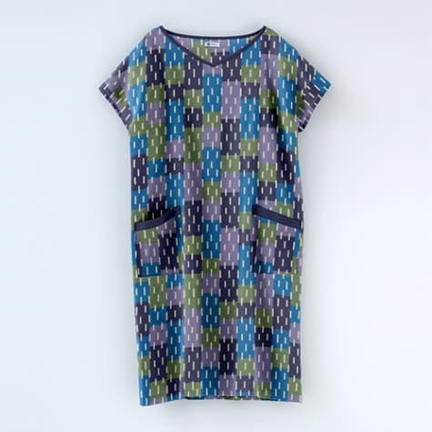 Vネック ワンピース（雨降り）-steteco.com online shop