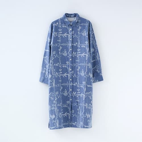 [30%OFF]コラボ 起毛シャツワンピース（AFTER THE STORM/ネイビー）-steteco.com online shop