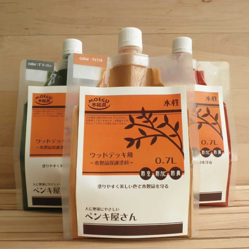 ウッドデッキ用 【屋外用保護塗料】 (※在庫品限り）-人に地球にやさしいペンキ屋さん