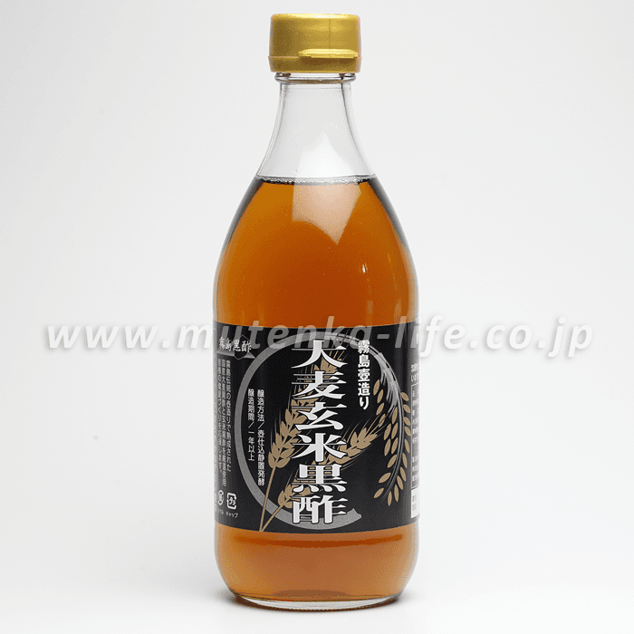 霧島壺造り大麦玄米黒酢 500ml｜長期熟成壺醸造の美味しい黒酢｜霧島黒酢【軽税８％】 【無添加ライフ｜黒酢と吸い玉と健康のお店｜株式会社健康ライフ】
