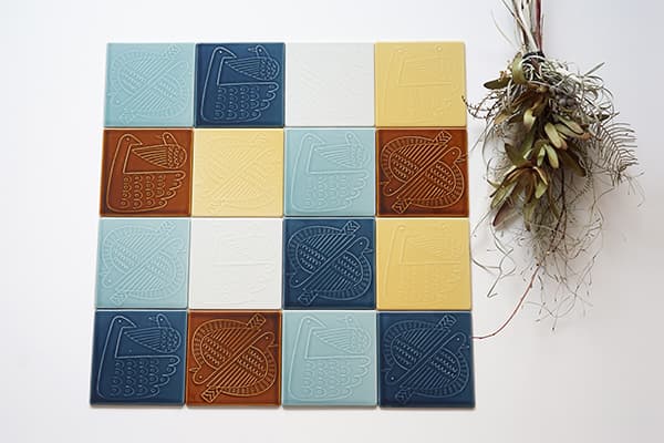 波佐見焼 bird tile ネスト 藍｜和食器の通販 monsen