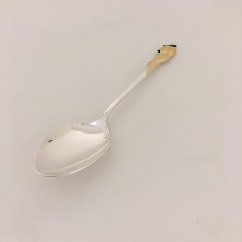 銀製 ≪亀≫ コーヒースプーン 彩金仕上げ-森銀器製作所公式オンラインショップ